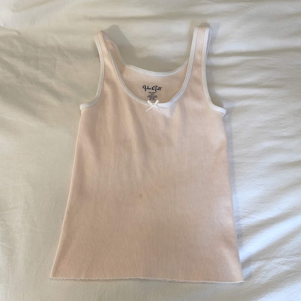 John Galt Pink Tank with Bow